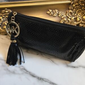 Michael Kors Faux Snakeskin Cosmetic Bag